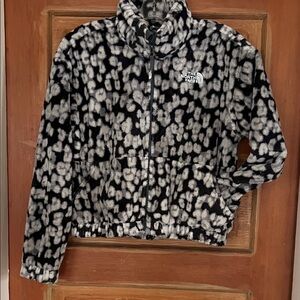 The North Face Black & White Spot-Print Fleece Jacket